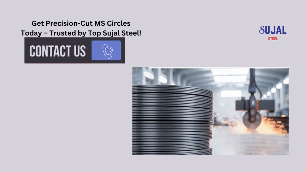 "Trusted MS Circle Manufacturer in Ahmedabad – Sujal Steel’s precision-cut Mild Steel Circles in a modern manufacturing facility"